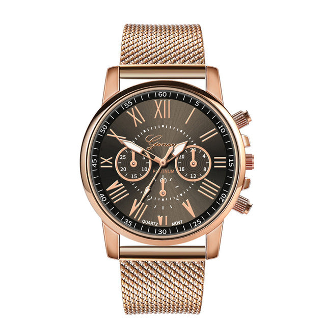 Luxury Quartz Watch For Women Female Men Lovers Couple mujer Wristwatch Milanese Stainless Steel Dial Band 2019 New Arrival