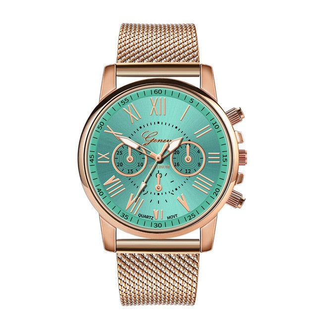 Luxury Quartz Watch For Women Female Men Lovers Couple mujer Wristwatch Milanese Stainless Steel Dial Band 2019 New Arrival