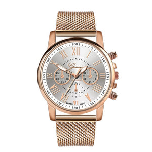 Luxury Quartz Watch For Women Female Men Lovers Couple mujer Wristwatch Milanese Stainless Steel Dial Band 2019 New Arrival