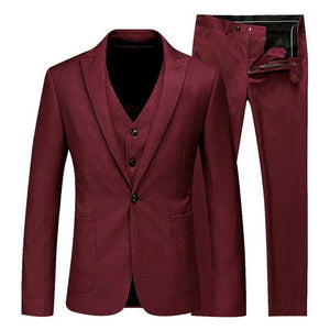 HEFLASHOR 2019 3Pc (jacket + Vest + Trouser) Male Business Dress Cultivate Spring Suit Solid Casual Office Suit Wedding Suits