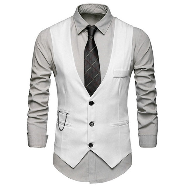 HEFLASHOR 2019 3Pc (jacket + Vest + Trouser) Male Business Dress Cultivate Spring Suit Solid Casual Office Suit Wedding Suits