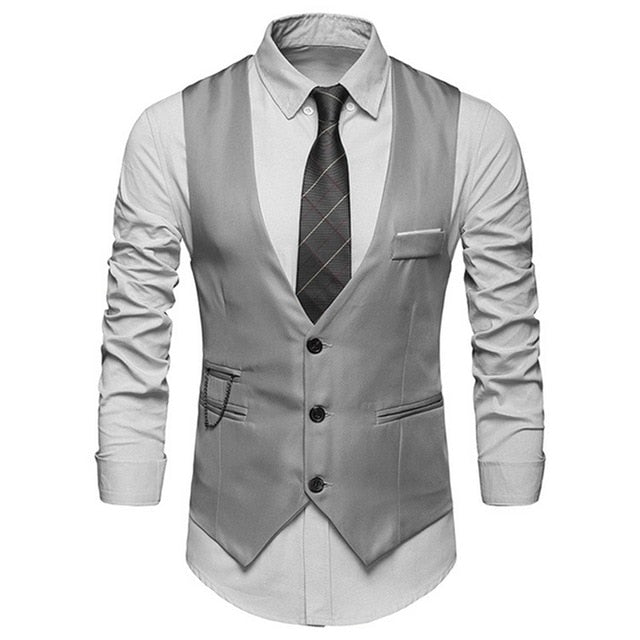 HEFLASHOR 2019 3Pc (jacket + Vest + Trouser) Male Business Dress Cultivate Spring Suit Solid Casual Office Suit Wedding Suits