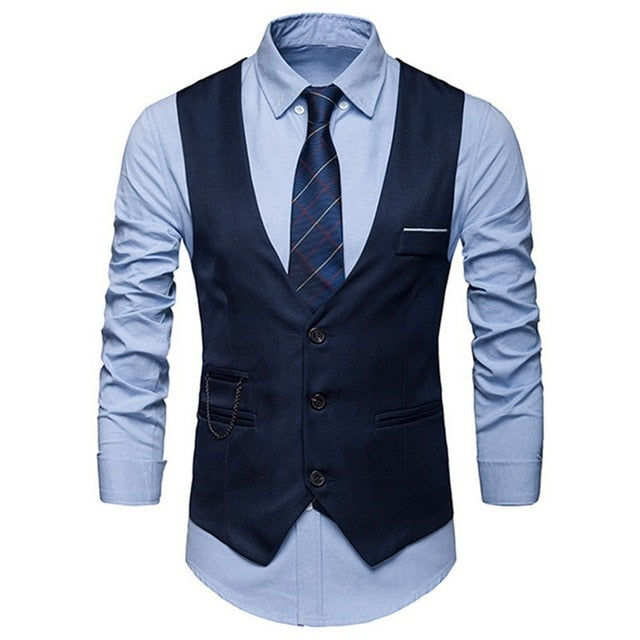 HEFLASHOR 2019 3Pc (jacket + Vest + Trouser) Male Business Dress Cultivate Spring Suit Solid Casual Office Suit Wedding Suits