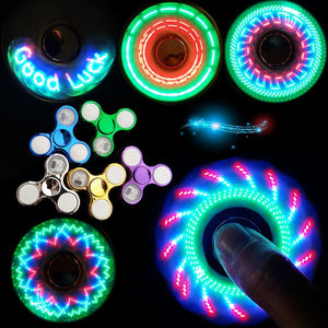Luminous LED light Fidget Spinner Hand Top Spinners Glow in Dark Light EDC Figet Spiner Batman Finger Stress Relief Toys