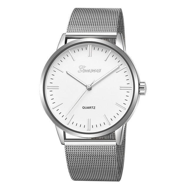 Fashion ladies Wristwatch stainless steel mesh strap quartz watch simple casual Wristwatch exquisite Wristwatch