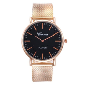 Fashion ladies Wristwatch stainless steel mesh strap quartz watch simple casual Wristwatch exquisite Wristwatch