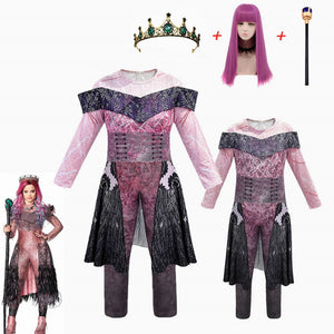 Pink Audrey Costumes girl Halloween Costumes for Kids Fancy Party women Costume evie descendants 3 Mal Cosplay Fantasia costumes