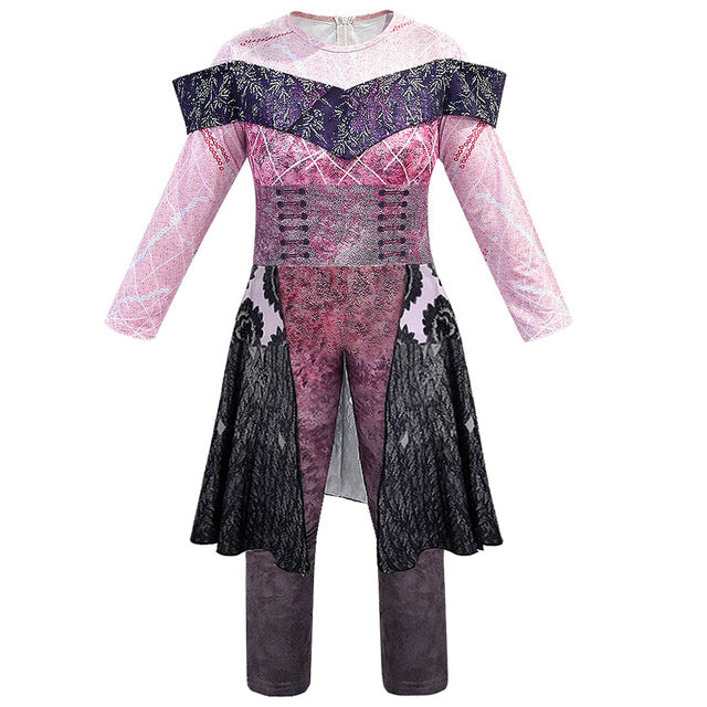Pink Audrey Costumes girl Halloween Costumes for Kids Fancy Party women Costume evie descendants 3 Mal Cosplay Fantasia costumes