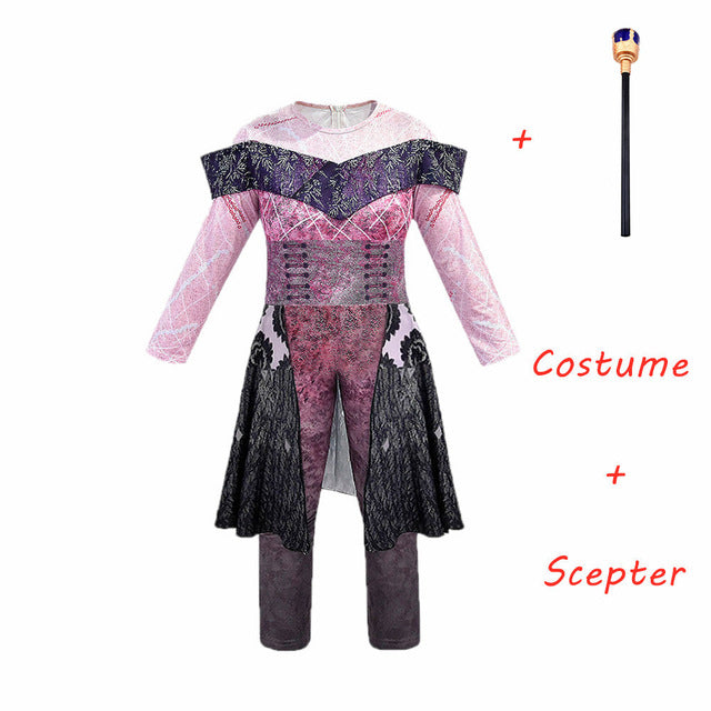 Pink Audrey Costumes girl Halloween Costumes for Kids Fancy Party women Costume evie descendants 3 Mal Cosplay Fantasia costumes
