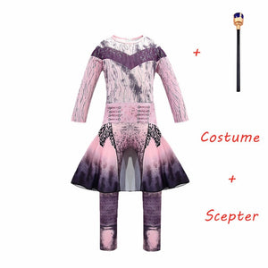 Pink Audrey Costumes girl Halloween Costumes for Kids Fancy Party women Costume evie descendants 3 Mal Cosplay Fantasia costumes