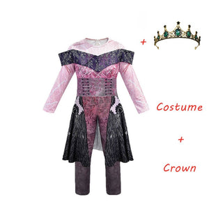 Pink Audrey Costumes girl Halloween Costumes for Kids Fancy Party women Costume evie descendants 3 Mal Cosplay Fantasia costumes