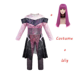 Pink Audrey Costumes girl Halloween Costumes for Kids Fancy Party women Costume evie descendants 3 Mal Cosplay Fantasia costumes