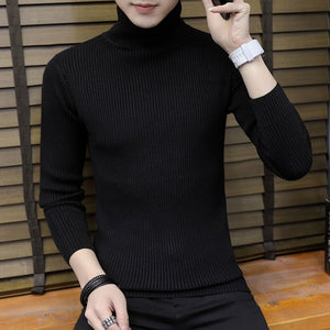 Streetwear Turtleneck Men Sweaters Autumn Winter Warm Turtle Neck Vintage Braided Knitted Slim Fit Pullover Mens Top Jumpers 3XL