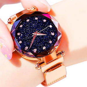 Starry Sky Women Watch reloj mujer 2019 Rose Gold Magnetic Quartz Wristwatch Ladies Diamond Watch Female Clock relogio feminino