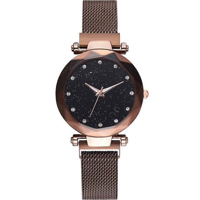 Starry Sky Women Watch reloj mujer 2019 Rose Gold Magnetic Quartz Wristwatch Ladies Diamond Watch Female Clock relogio feminino