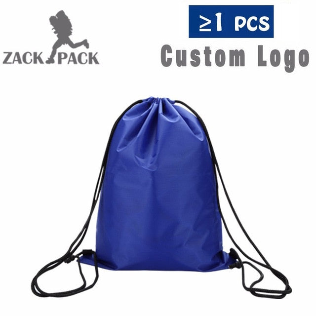 Zackpack Drawstring Bag Sports Waterproof Backpack Bundle Pocket Custom Printing Logo for Men Women Students