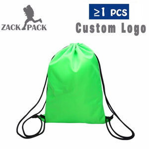 Zackpack Drawstring Bag Sports Waterproof Backpack Bundle Pocket Custom Printing Logo for Men Women Students