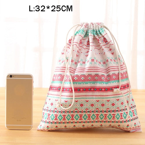 eTya Fashion Portable Drawstring bags Girls Shoes Bags Women Cotton Travel Pouch Storage Clothes handbag High Quality Makeup bag