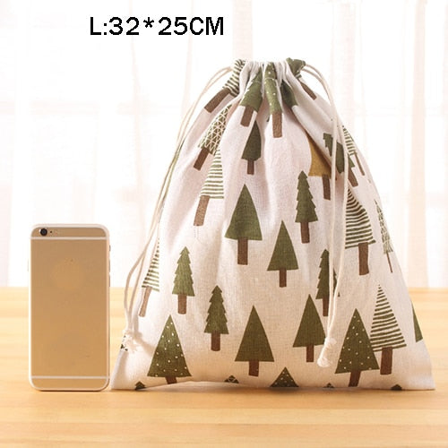 eTya Fashion Portable Drawstring bags Girls Shoes Bags Women Cotton Travel Pouch Storage Clothes handbag High Quality Makeup bag