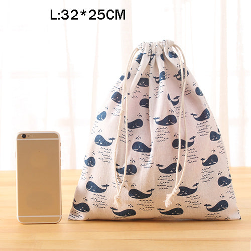 eTya Fashion Portable Drawstring bags Girls Shoes Bags Women Cotton Travel Pouch Storage Clothes handbag High Quality Makeup bag