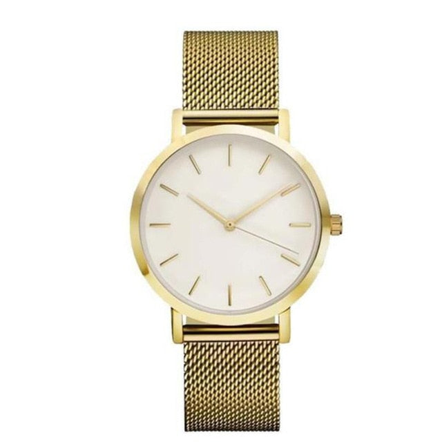 2018 New ROSEFIELD Famous Brand Casual Quartz Watch Women Metal Mesh Stainless Steel Dress Watches Relogio Feminino Clock