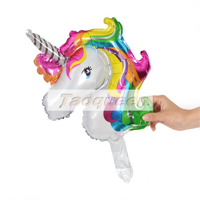 45-110cm Giant Unicorn Balloon Party Supplies Birthday Party Decorations Rainbow  Balloons kids Foil Balloons cartoon hat