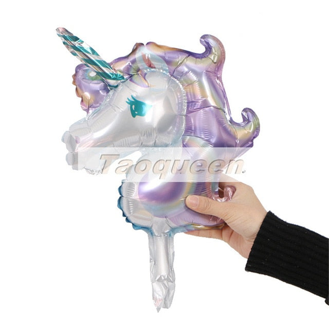 45-110cm Giant Unicorn Balloon Party Supplies Birthday Party Decorations Rainbow  Balloons kids Foil Balloons cartoon hat