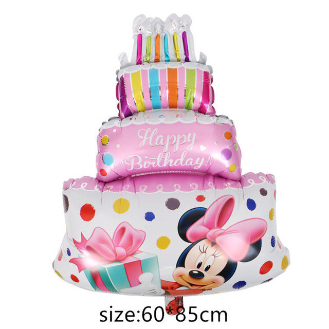 Giant Mickey Minnie Mouse Balloon Cartoon Foil Balloon Kids Birthday Party Decorations Classic Toys Gift cartoon hat