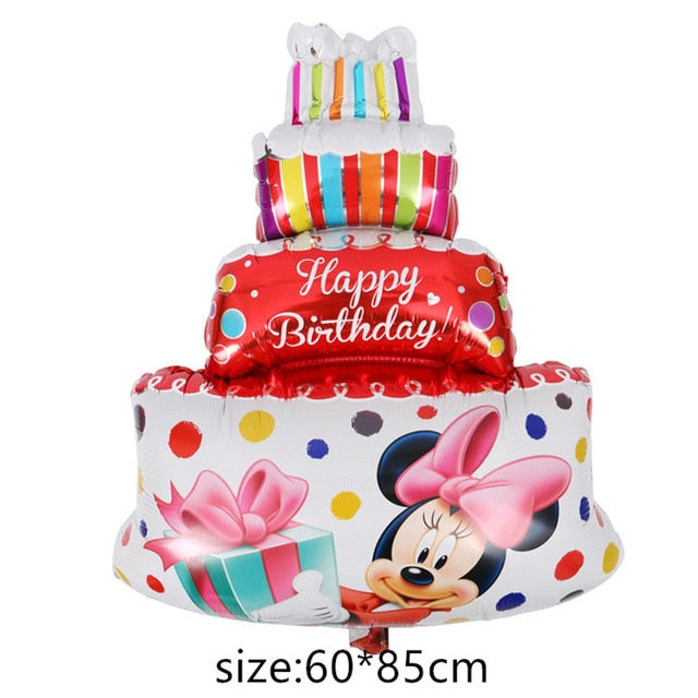 Giant Mickey Minnie Mouse Balloon Cartoon Foil Balloon Kids Birthday Party Decorations Classic Toys Gift cartoon hat