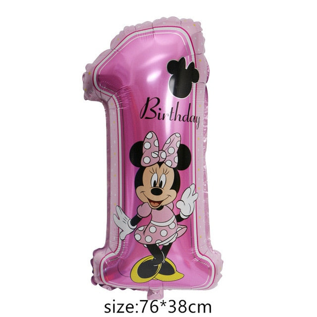 Giant Mickey Minnie Mouse Balloon Cartoon Foil Balloon Kids Birthday Party Decorations Classic Toys Gift cartoon hat