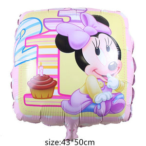 Giant Mickey Minnie Mouse Balloon Cartoon Foil Balloon Kids Birthday Party Decorations Classic Toys Gift cartoon hat